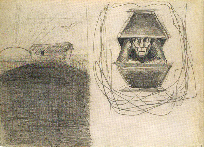 8. M. K. Čiurlionio paveikslo „Nojaus arka“ kompozicijos eskizas (1904/05)