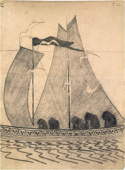 7. M. K. Čiurlionio kompozicijos eskizas „Laivas“ (1907/08)