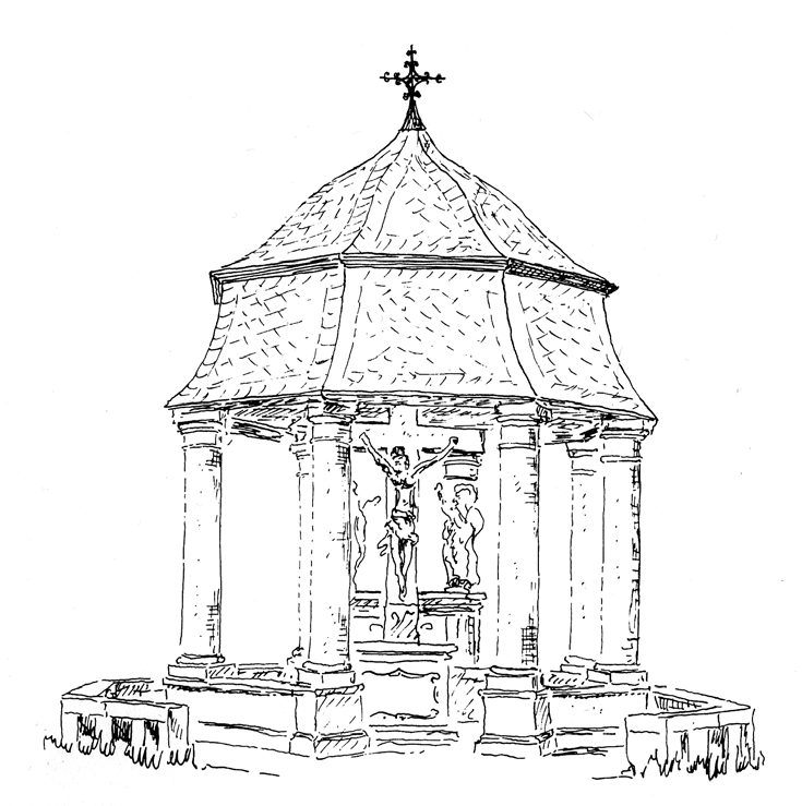 1 pav. Šv. Kryžiaus koplyčia. 1712 m. Merzig
